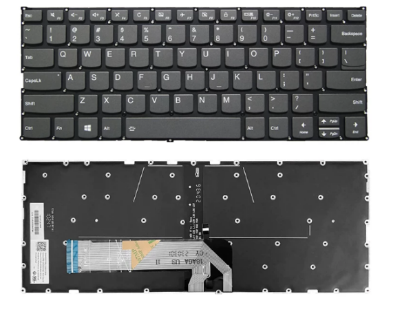 Клавиатура Lenovo Yoga 6-13ARE05 6-13ALC6 V340-14-IIL -IML с подсветкой серая англ